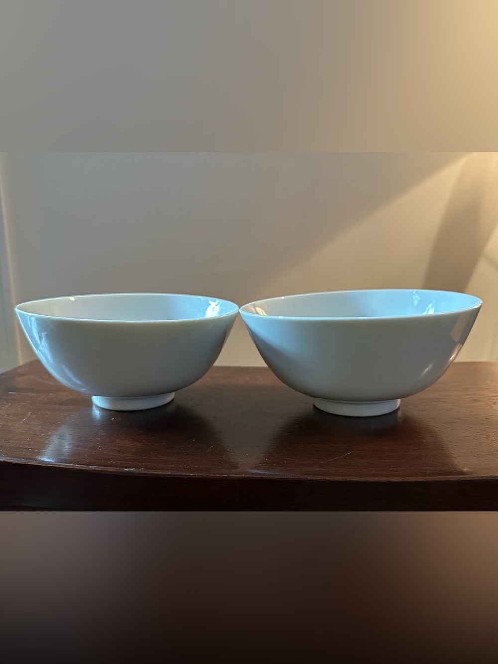 Vintage • 2 footed ice cream bowls • ceramic • white